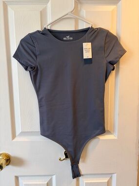 Hollister Navy Short-Sleeve Bodysuit